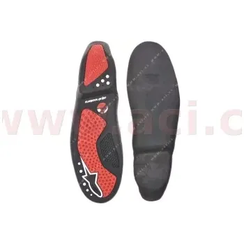 Moto obuv podrážky pro boty SMX 5/SMX 1, ALPINESTARS (černé/červené, pár, vel. 42)
