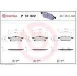 BREMBO Sada brzdových doštiček P37 022
