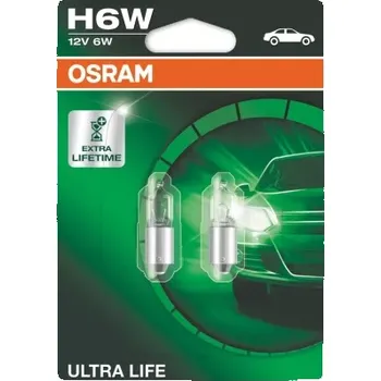 Autožárovka OSRAM BAX9s H6W ULTRA LIFE Blister-02 12V 6W