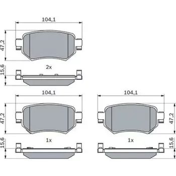 Brzdová destička BOSCH Sada brzdových doštiček 0 986 460 010