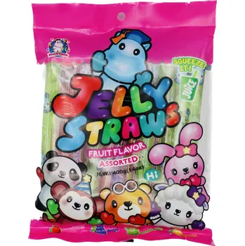 Bonbon ABC Jelly Straws Fruit Flavor Assorted - želé (400g) PO EXPIRACI
