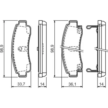 Brzdová destička BOSCH Sada brzdových doštiček 0 986 424 299