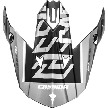 Helma na motorku kšilt pro přilbu Cross Cup Sonic, CASSIDA (černá matná/šedá)