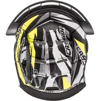 Motodoplněk interiérová vložka pro přilby CROSS PRO II, CASSIDA (žlutá fluo/černá/bílá/šedá, vel. XS)