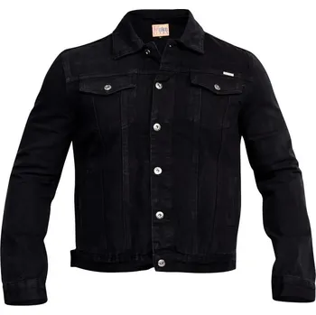 Pánská vesta Džínová bunda klasická (černá) - v nadměrné velikosti 2239