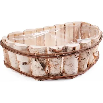 Truhlík Dřevěný truhlík z břízy půlkulatý 50 cm