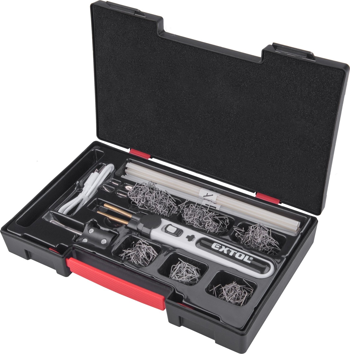 EXTOL PREMIUM 8891505 svářečka sponkovací na plasty aku, USB nabíjení