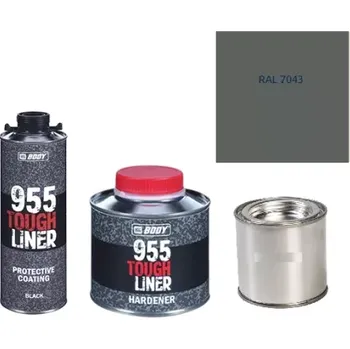 Autolak HB BODY 955 RAPTOR tough liner - 2k polyuretan textura set/báze + tužidlo + barva /RAL 7043 900ml