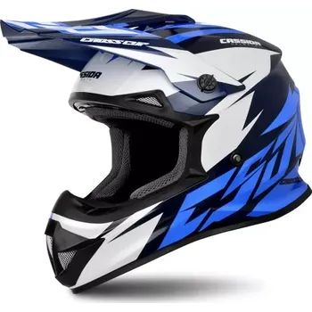 Helma na motorku přilba Cross Cup Two, CASSIDA - ČR (modrá/tmavomodrá/bílá, vel. 2XL)