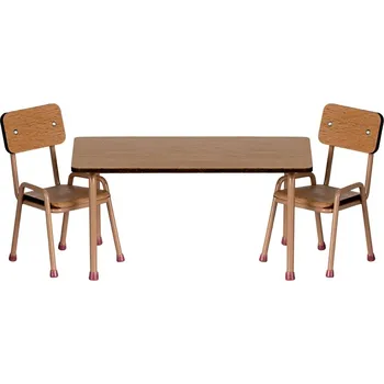 Dětský pokoj MAILEG Stůl s židlemi - dark powder S25