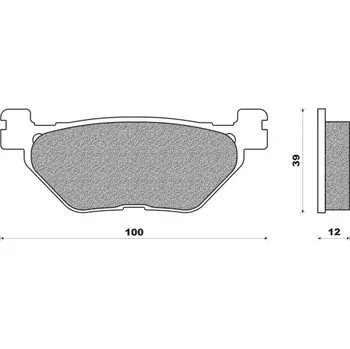 Brzdová destička brzdové destičky (složení SCOOTER ELITE SINTERED) NEWFREN (2 ks v balení)
