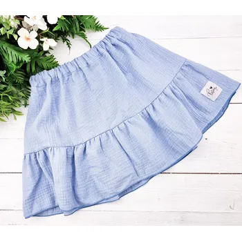 Dívčí sukně Kulišárny Mušelínová sukýnka POWDER BLUE VELIKOST: 128