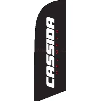 Vlajka samostatně stojící vlajka CASSIDA černá bez stojanu, výška 3 m