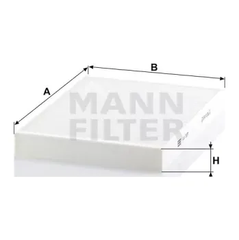 Kabinový filtr MANN FILTER Kabinový filtr CU 3037