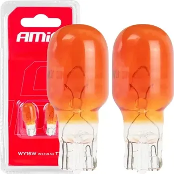 Autodoplněk AMiO Halogenové žárovky T15 WY16W W2.1x9.5d 12V 2ks