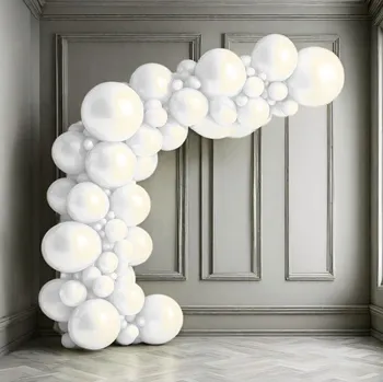 Balónek balonky.cz Bílá balónková girlanda rustikální