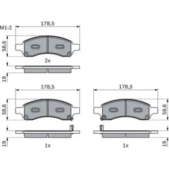 Brzdová destička BOSCH Sada brzdových doštiček, kotouč. brzda 0 986 494 966