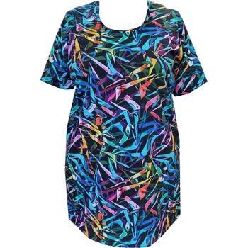 Dámské tričko Tunika bavlněná / maxitriko (duhová strelicie) - v nadměrné velikosti 3473