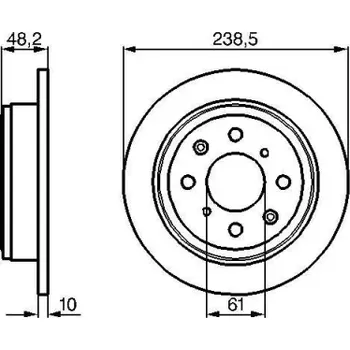 Brzdový kotouč BOSCH Brzdový kotouč plný Ø238mm 0 986 478 350