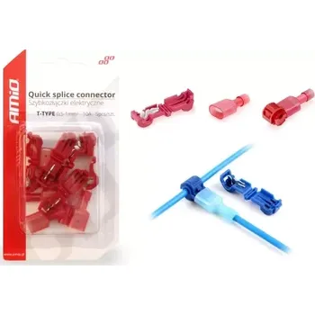 Autopojistky AMIO elektrické rychlospojky Typ-T 0,5-1mm2 10A Blistr 5 ks