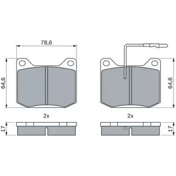 Brzdová destička BOSCH Sada brzdových doštiček, kotouč. brzda 0 986 494 938