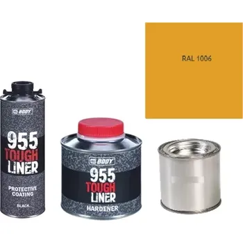 Autolak HB BODY 955 RAPTOR tough liner - 2k polyuretan textura set/báze + tužidlo + barva /RAL 1006 900ml