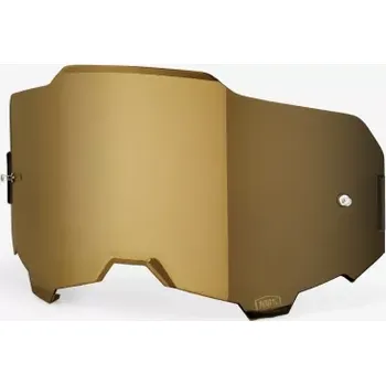 Příslušenství k helmě na motorku S100 plexi ARMEGA, 100% (zlaté chromové, Anti-fog)