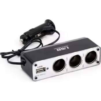 AMIO Roztrojka autozapalovače + USB SOC3