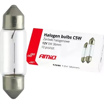 Autodoplněk AMiO Halogenové žárovky C5W Festoon 36mm 12V 10ks