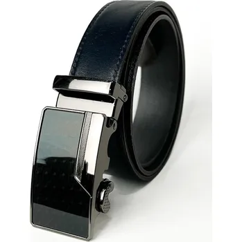 Opasek Kožený opasok v tmavo modrej farbe pre pánov PA5-25-05, Obvod pasu / celková délka pásku 95cm