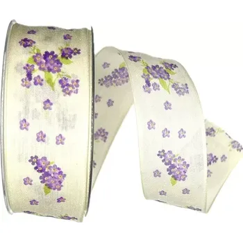 Stuha Stuha FLOWER PARADISE 40mm x 20m (6,-Kč/m) (Látková stuha, oboulící, s drátkem)