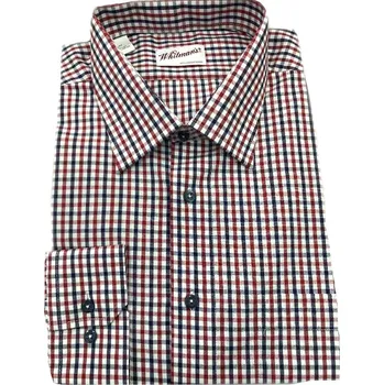 Pánská košile Pánská košile dlouhý rukáv (červenomodrá) - v nadměrné velikosti 4259-3