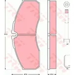 TRW Sada brzdových doštiček GDB3385