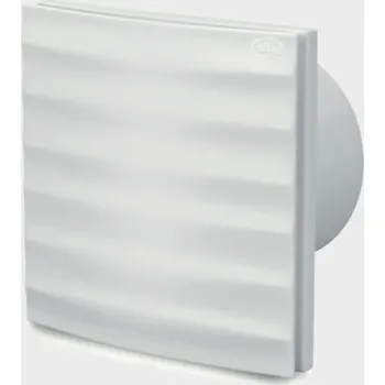 Domácí ventilátor Alize ARS - bÍlý nástěnný axiální koupelnový / WC ventilátor bílý s mřížkou tichý 150mm, 280 m3/h, 348564