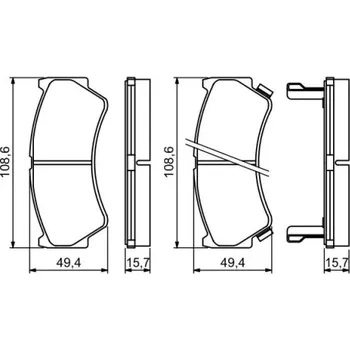 Brzdová destička BOSCH Sada brzdových doštiček: 0 986 494 234