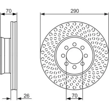 Brzdový kotouč BOSCH Brzdový kotouč větraný Ø290mm 0 986 479 602