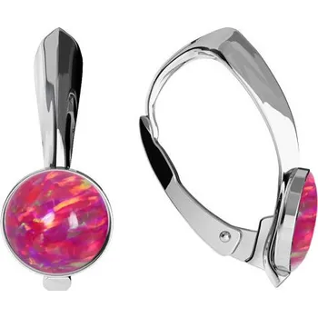 Náušnice NUBIS® Stříbrné opálové náušnice - NBP37-OP23