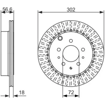 Brzdový kotouč BOSCH Brzdový kotouč větraný Ø301,8mm 0 986 479 757