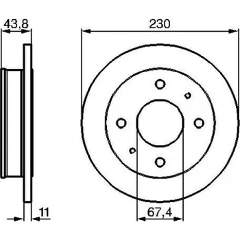 Brzdový kotouč BOSCH Brzdový kotouč plný Ø229,8mm 0 986 478 727