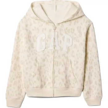 Dívčí mikina Dívčí mikina GAP V-FRCH LOGO XS Béžová