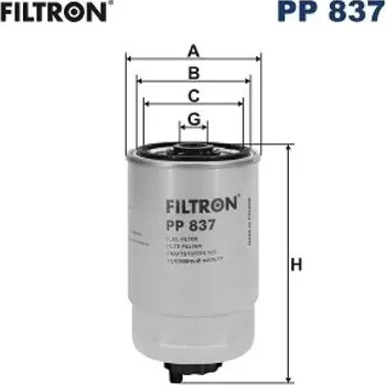 Palivový filtr FILTRON Palivový filtr PP 837