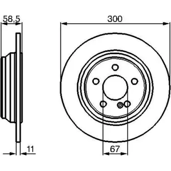 Brzdový kotouč BOSCH Brzdový kotouč plný Ø300mm 0 986 478 472