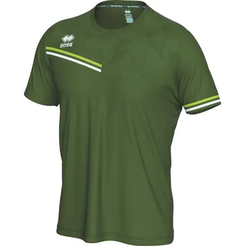 Pánské tričko ERREA´ ERREA EVAN Tréninkové triko BARVA: khaki - neon zelená - bílá, Velikost: M Udržitelné tréninkové triko z recyklovaných vláken s moderním designem