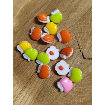 Knoflík Knoflík dětský jablíčko 10 ks mix barev