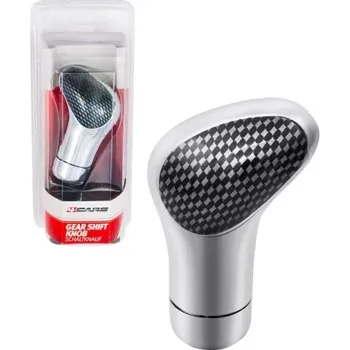 Hlavice řadicí páky 4CARS HLAVICE ŘÍDÍCÍ PÁKY stříbrná s černým carbonem