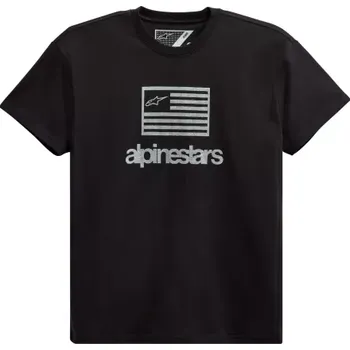 Pánské tričko tričko FLAG TEE, ALPINESTARS (černá/bílá, vel. S)