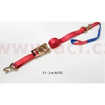 Upínací popruh * upínací popruhy pro uchycení vozidel za ráfky (50 mm, 2 m, 5 t, račně + hák, hák + oko) - ČR