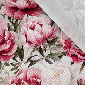 Šatovka / látka na šaty lesklá květiny světlé 148