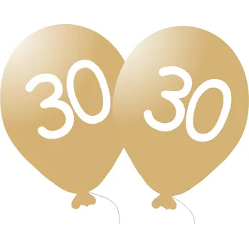 Balónek balonky.cz Balónek 30. narozeniny zlatý metalický