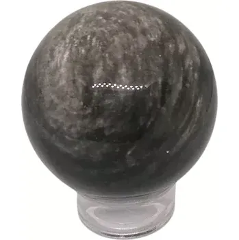 Obsidián stříbrný, koule AA, 4,9 cm (165 g)
